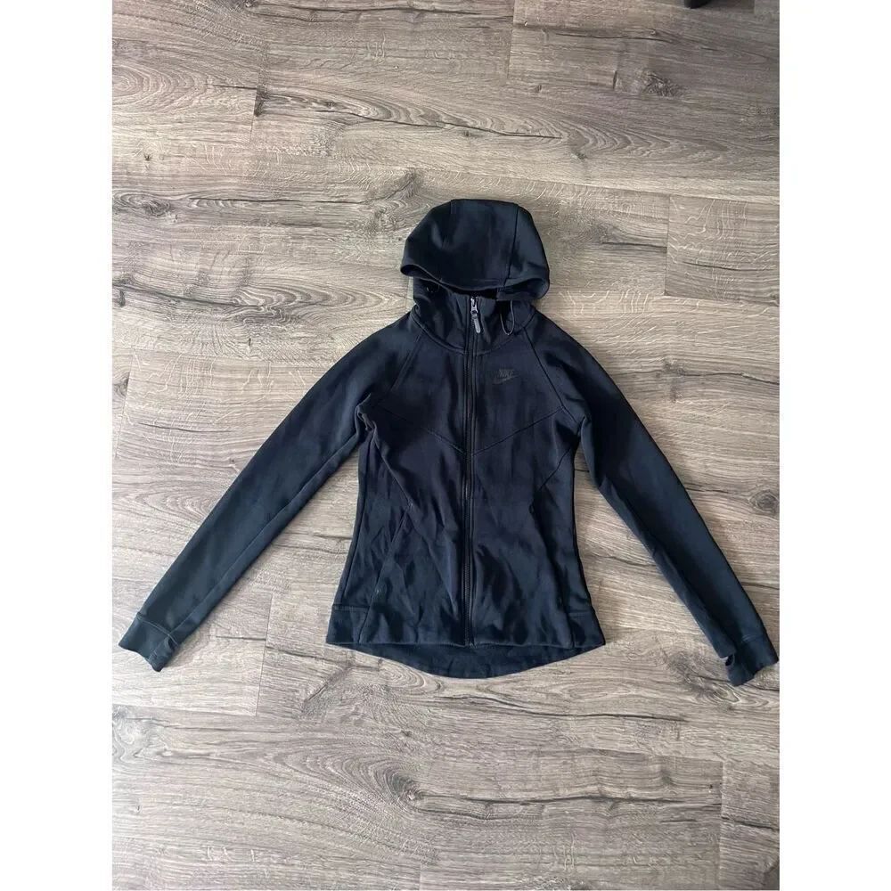 Nike Tech Hoodie Womens XS Black Long Sleeve